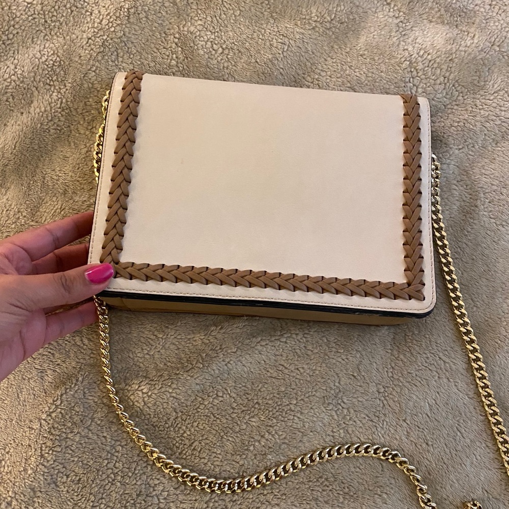 EXPRESS Tan and gold cross body bag